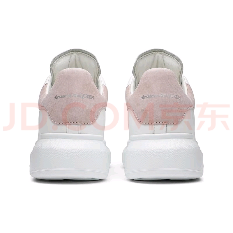 亚历山大.麦昆（ALEXANDER MCQUEEN）女鞋经典休闲时尚百搭小白鞋运动鞋粉尾553770 WIEF1 9182 37